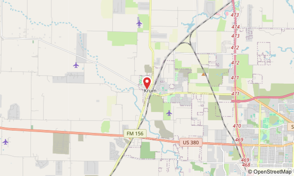 Krum, TX map