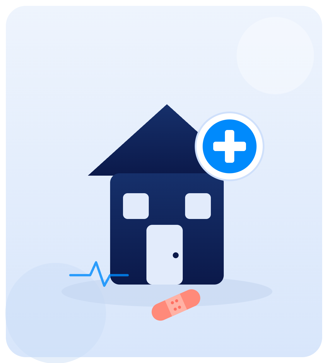 Illustration of in-home mobile wound care in Denton and Cooke County