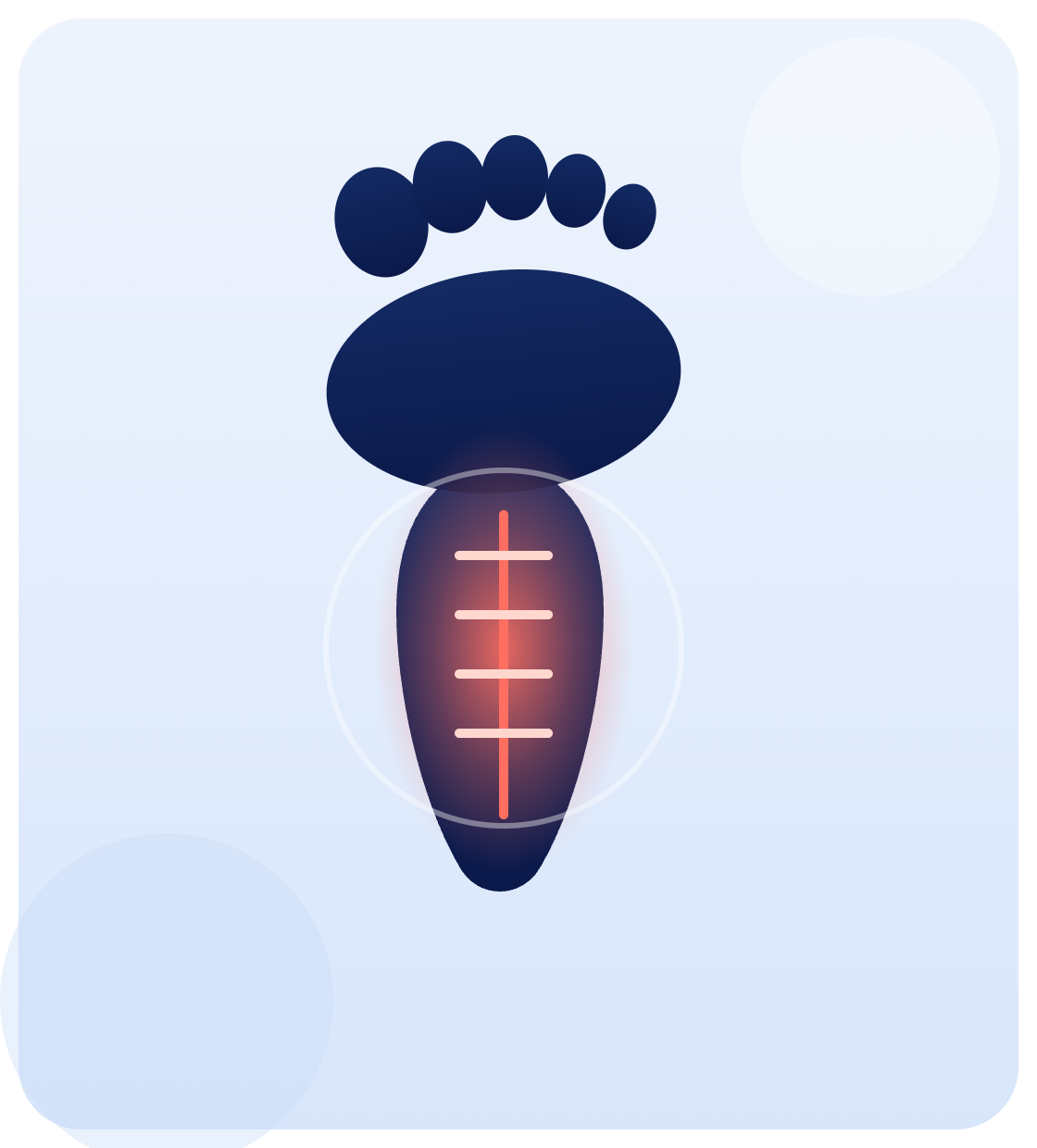 Surgical wound care illustration